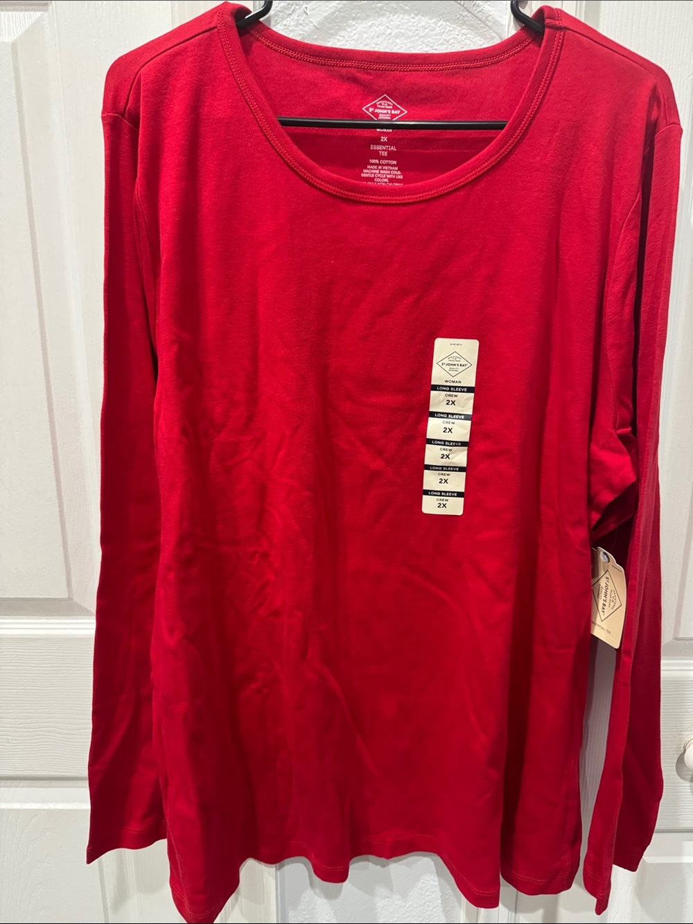 St. John's Bay Red Essential Tee - Classic Scoop